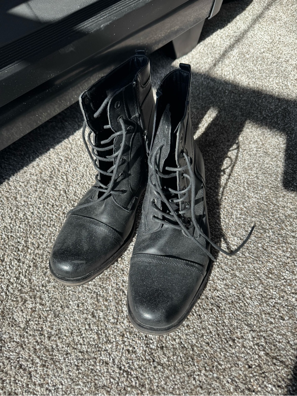 Apt. 9 Black Lace-Up Combat Boots
